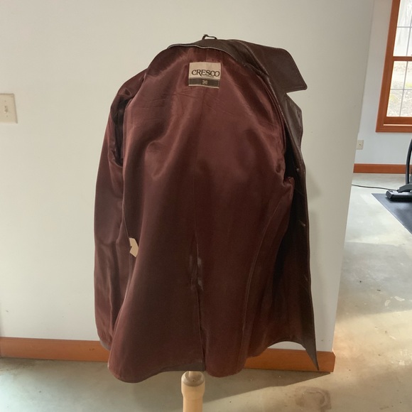 Brown leather jacket - Picture 5 of 5